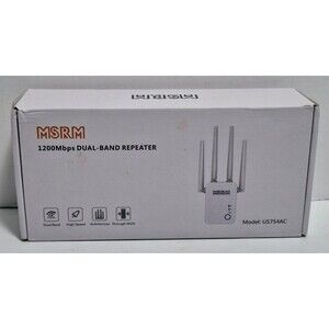 MSRM 1200MBS DUAL BAND REPEATER WI-FI SIGNAL & SPEED BOOSTER